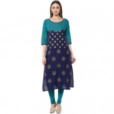 Riya Blue Cotton BP Kurta